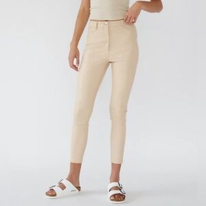 Aritzia Beige High-Rise Leggings